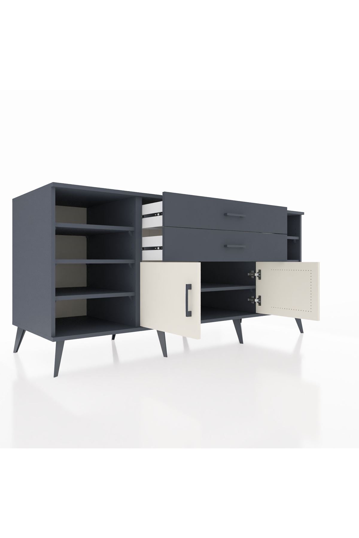 Kronos Konsol 7 Raflı 2 Çekmeceli 2 Kapaklı 176x59x83 - S610M044V14C
