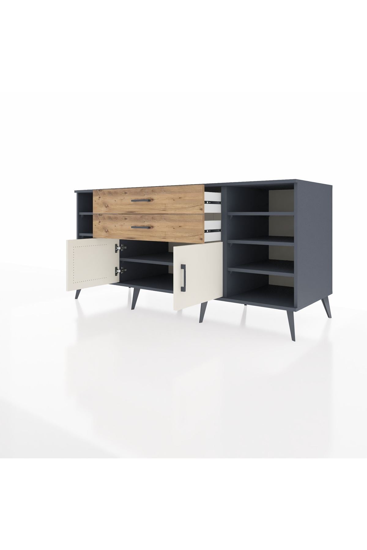 Kronos Konsol 7 Raflı 2 Çekmeceli 2 Kapaklı 176x59x83 - S610M044V15C