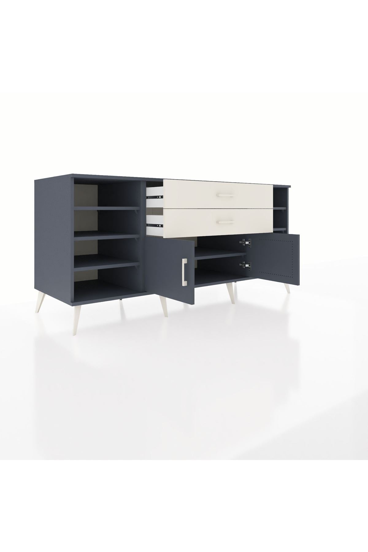 Kronos Konsol 7 Raflı 2 Çekmeceli 2 Kapaklı 176x59x83 - S610M044V16C