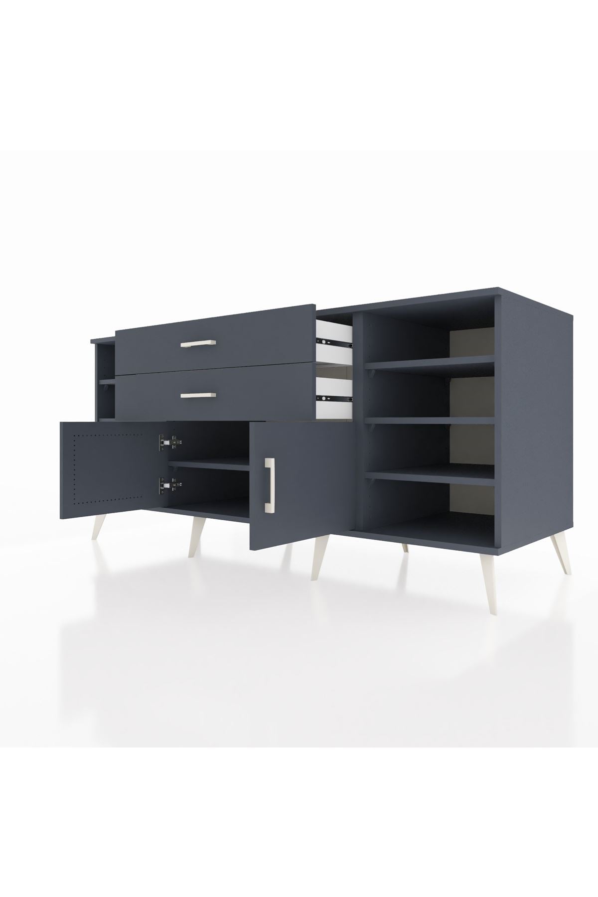 Kronos Konsol 7 Raflı 2 Çekmeceli 2 Kapaklı 176x59x83 - S610M044V17C