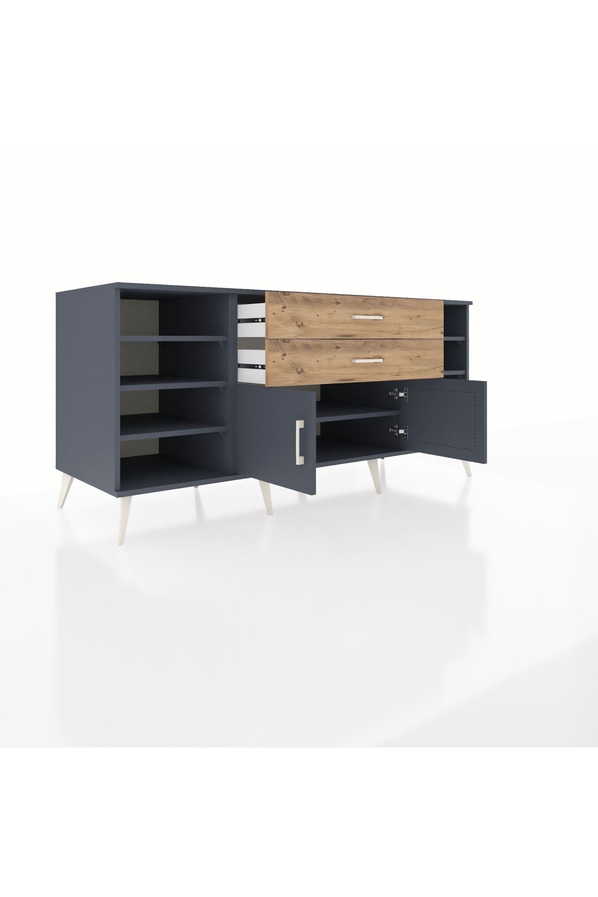 Kronos Konsol 7 Raflı 2 Çekmeceli 2 Kapaklı 176x59x83 - S610M044V18C