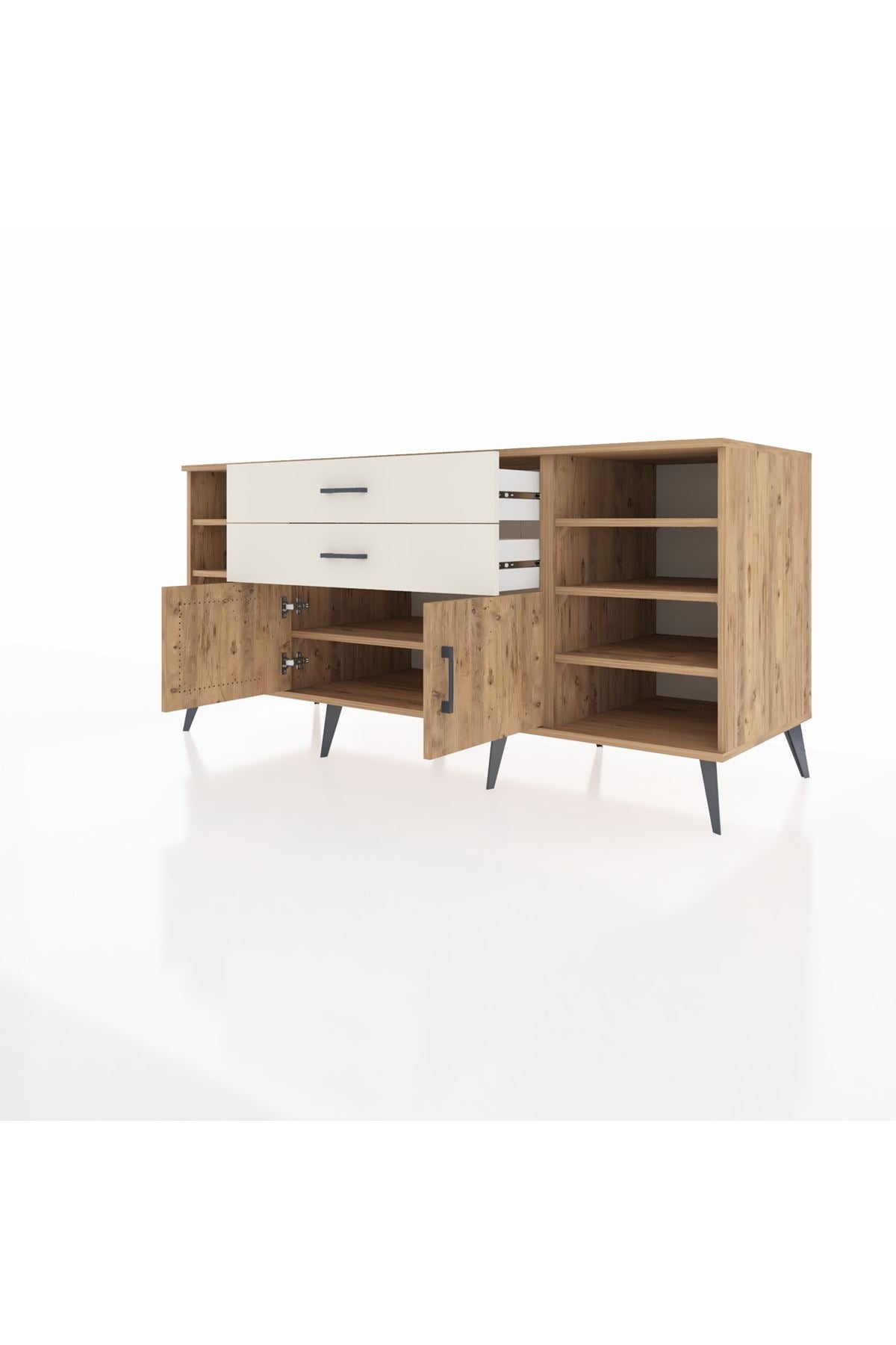 Kronos Konsol 7 Raflı 2 Çekmeceli 2 Kapaklı 176x59x83 - S610M044V19C