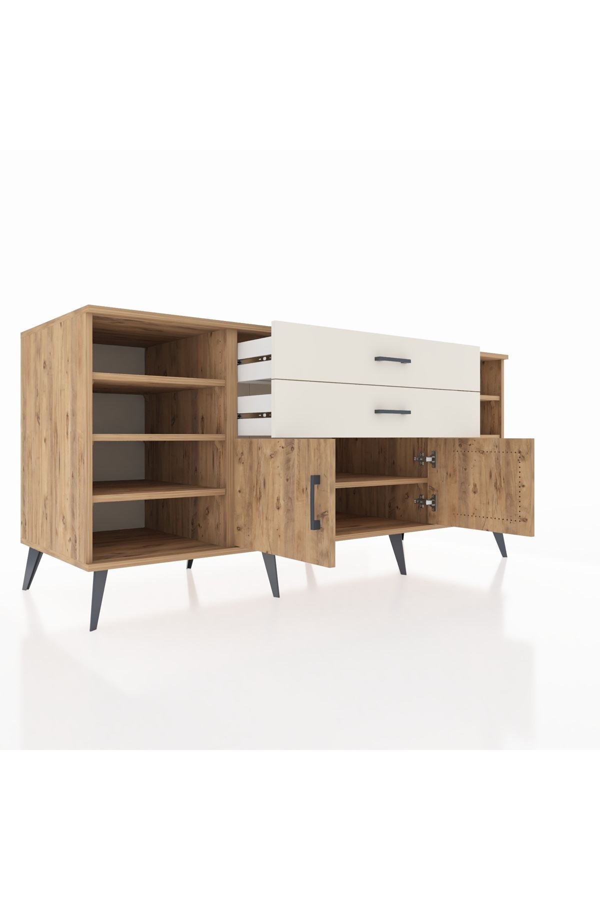 Kronos Konsol 7 Raflı 2 Çekmeceli 2 Kapaklı 176x59x83 - S610M044V19C
