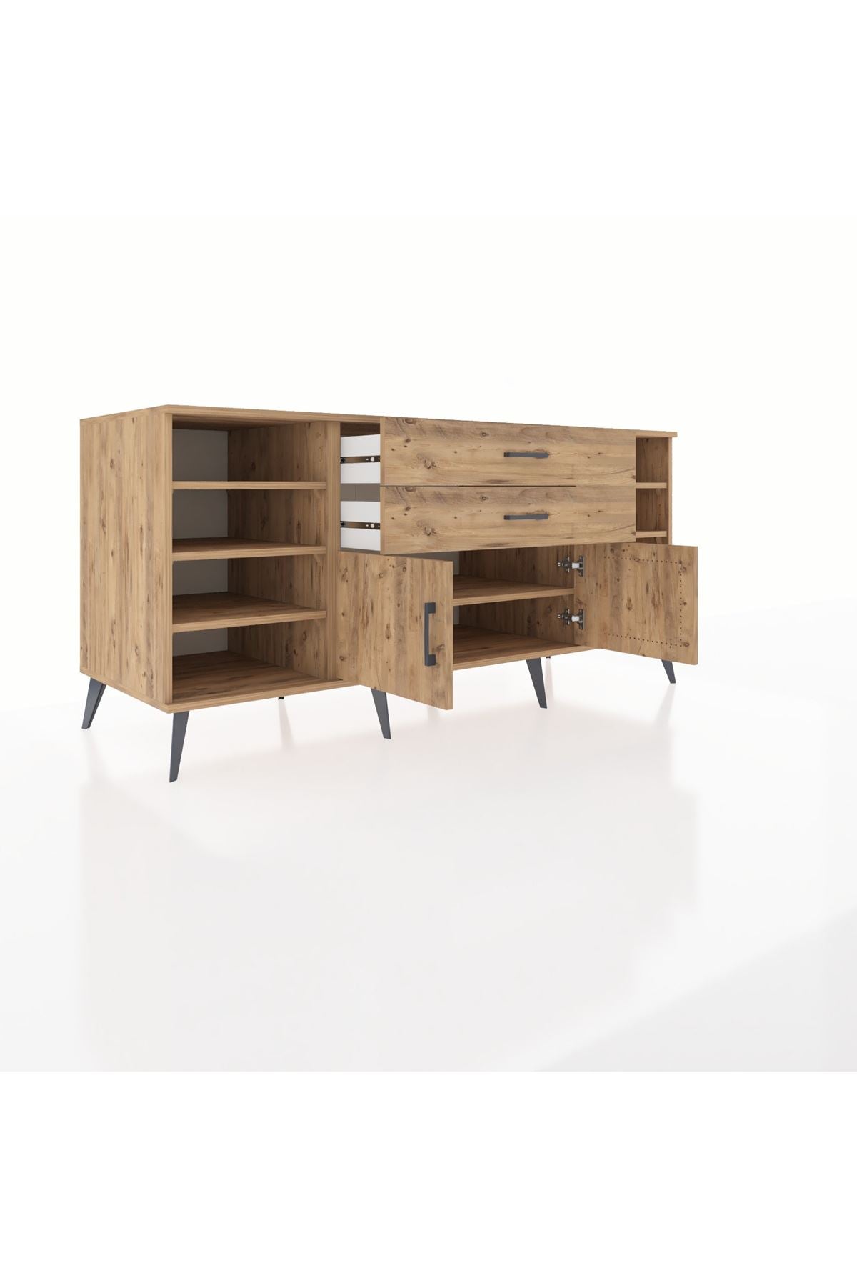 Kronos Konsol 7 Raflı 2 Çekmeceli 2 Kapaklı 176x59x83 - S610M044V21C