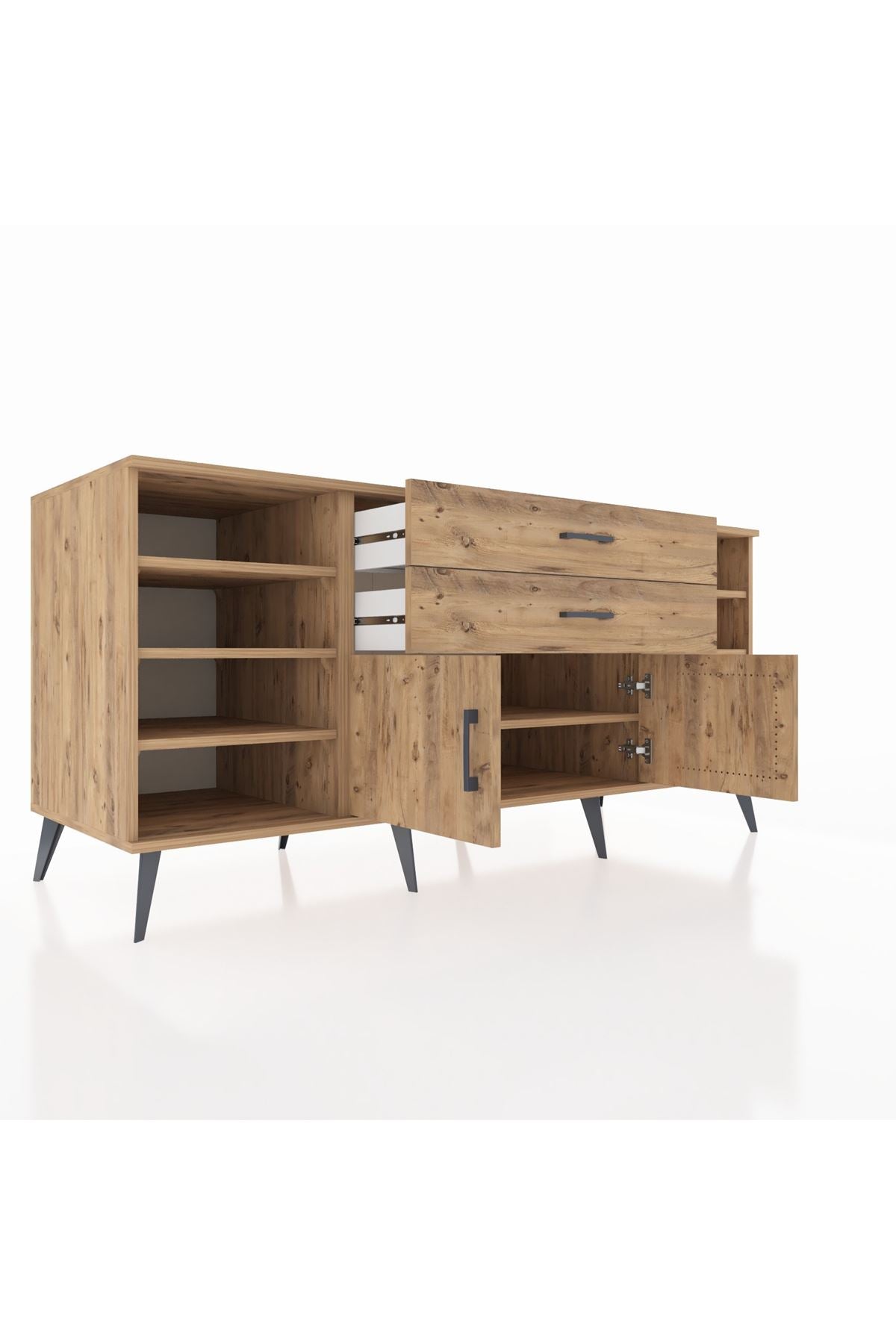 Kronos Konsol 7 Raflı 2 Çekmeceli 2 Kapaklı 176x59x83 - S610M044V21C