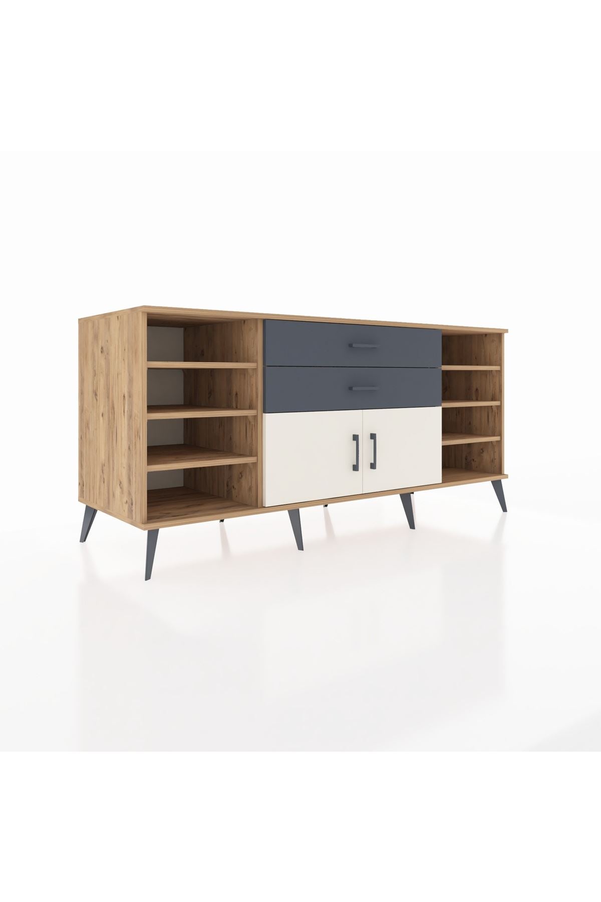 Kronos Konsol 7 Raflı 2 Çekmeceli 2 Kapaklı 176x59x83 - S610M044V23C