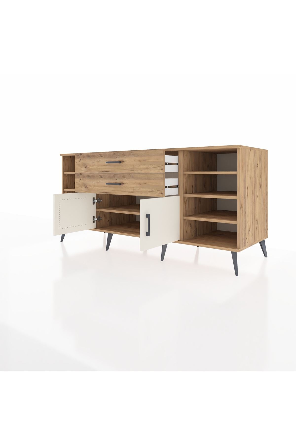 Kronos Konsol 7 Raflı 2 Çekmeceli 2 Kapaklı 176x59x83 - S610M044V24C