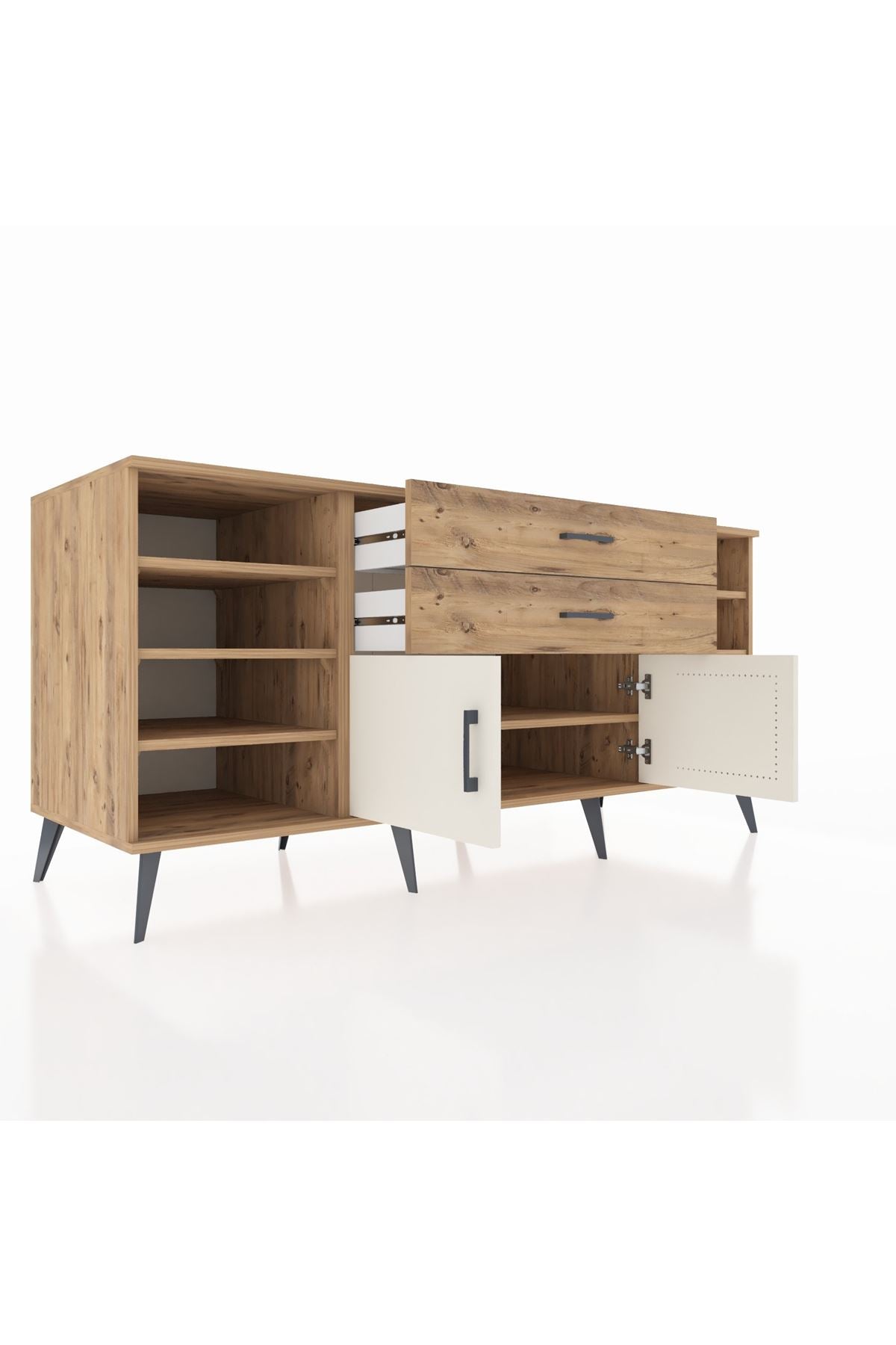 Kronos Konsol 7 Raflı 2 Çekmeceli 2 Kapaklı 176x59x83 - S610M044V24C