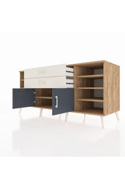 Kronos Konsol 7 Raflı 2 Çekmeceli 2 Kapaklı 176x59x83 - S610M044V25C