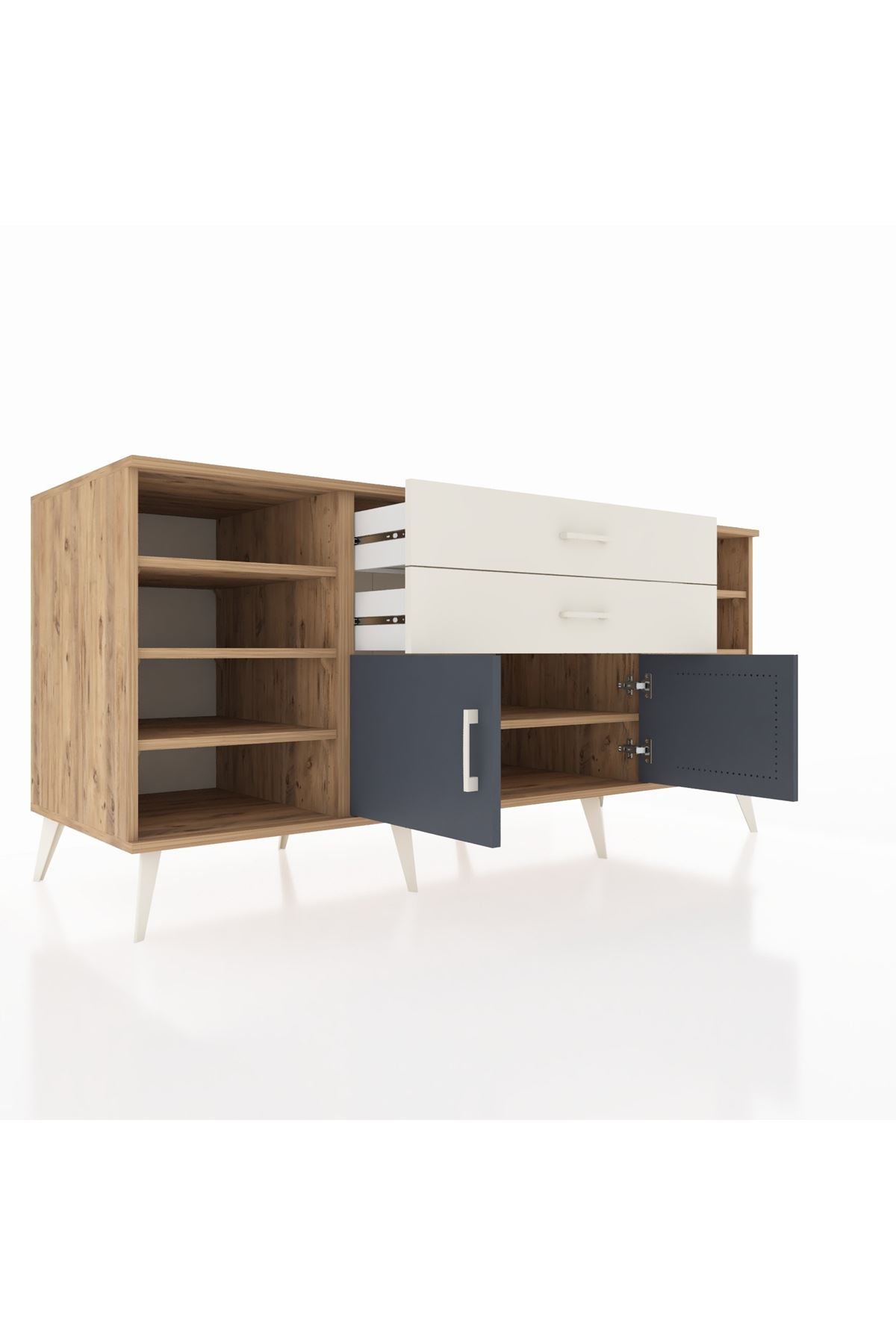 Kronos Konsol 7 Raflı 2 Çekmeceli 2 Kapaklı 176x59x83 - S610M044V25C