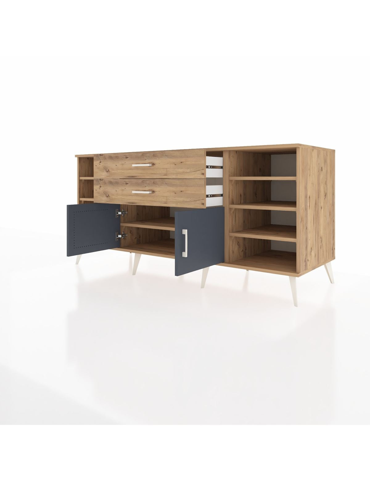 Kronos Konsol 7 Raflı 2 Çekmeceli 2 Kapaklı 176x59x83 - S610M044V27C