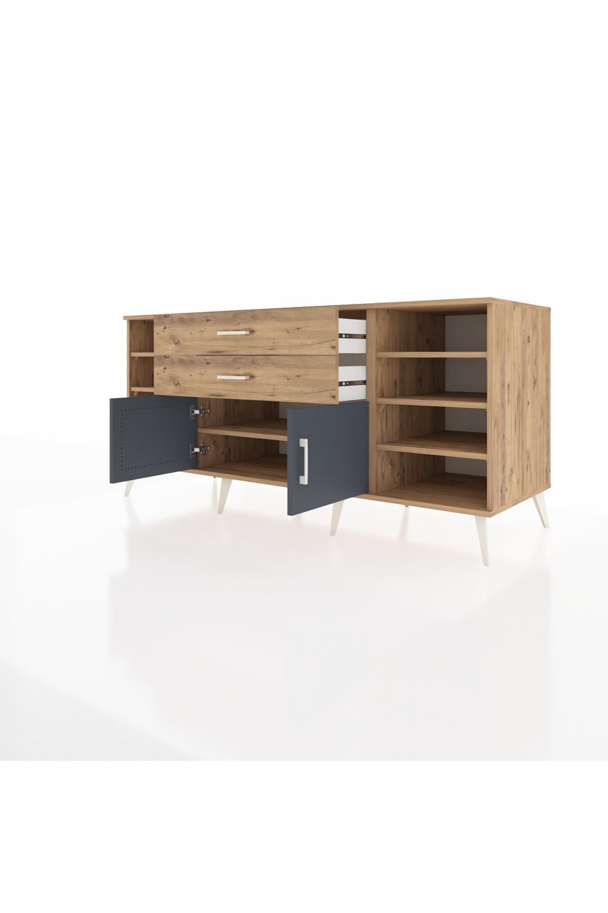 Kronos Konsol 7 Raflı 2 Çekmeceli 2 Kapaklı 176x59x83 - S610M044V27C