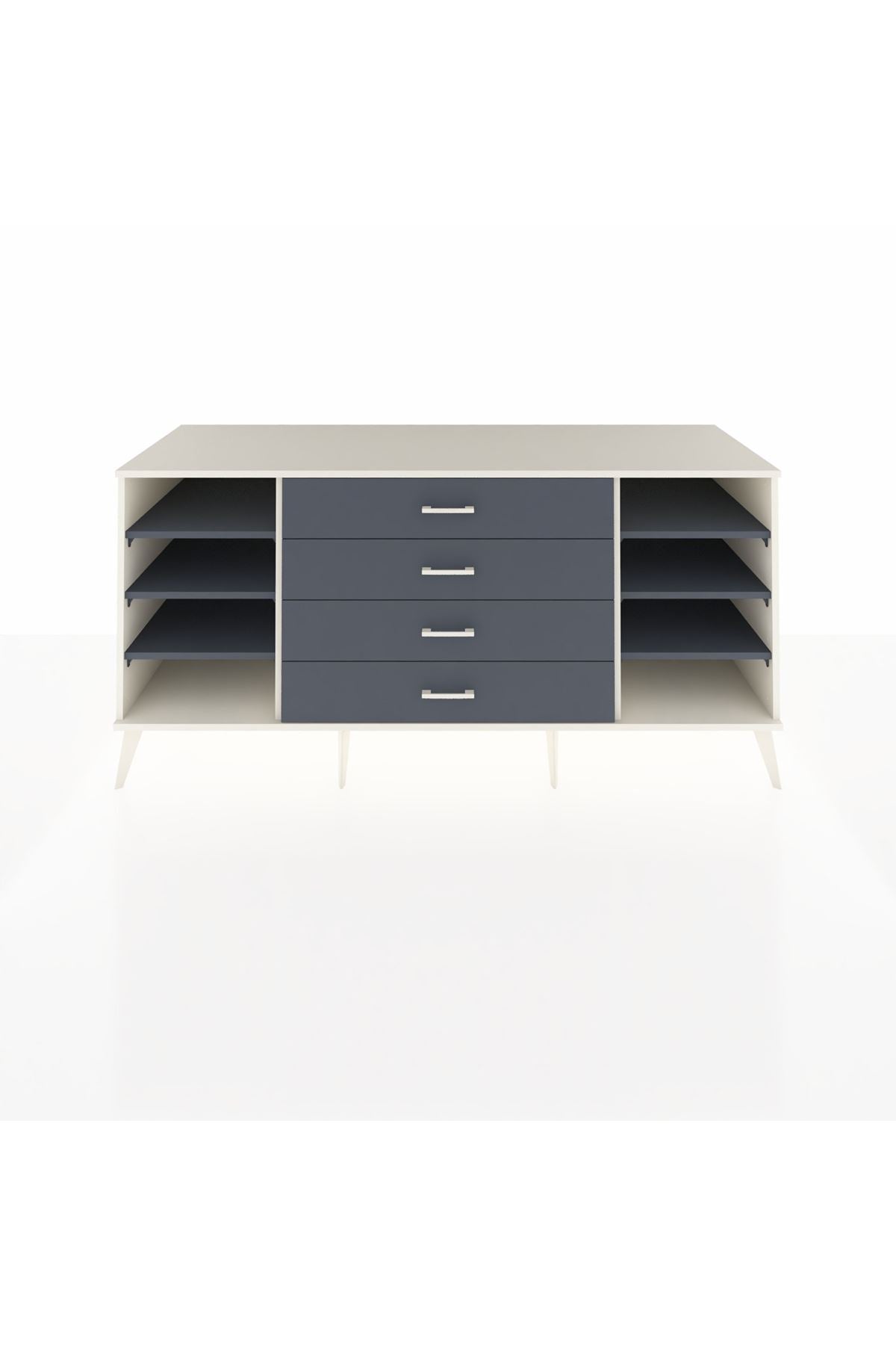 Kronos Konsol 6 Raflı 4 Çekmeceli 176x59x83 - S610M045V08C