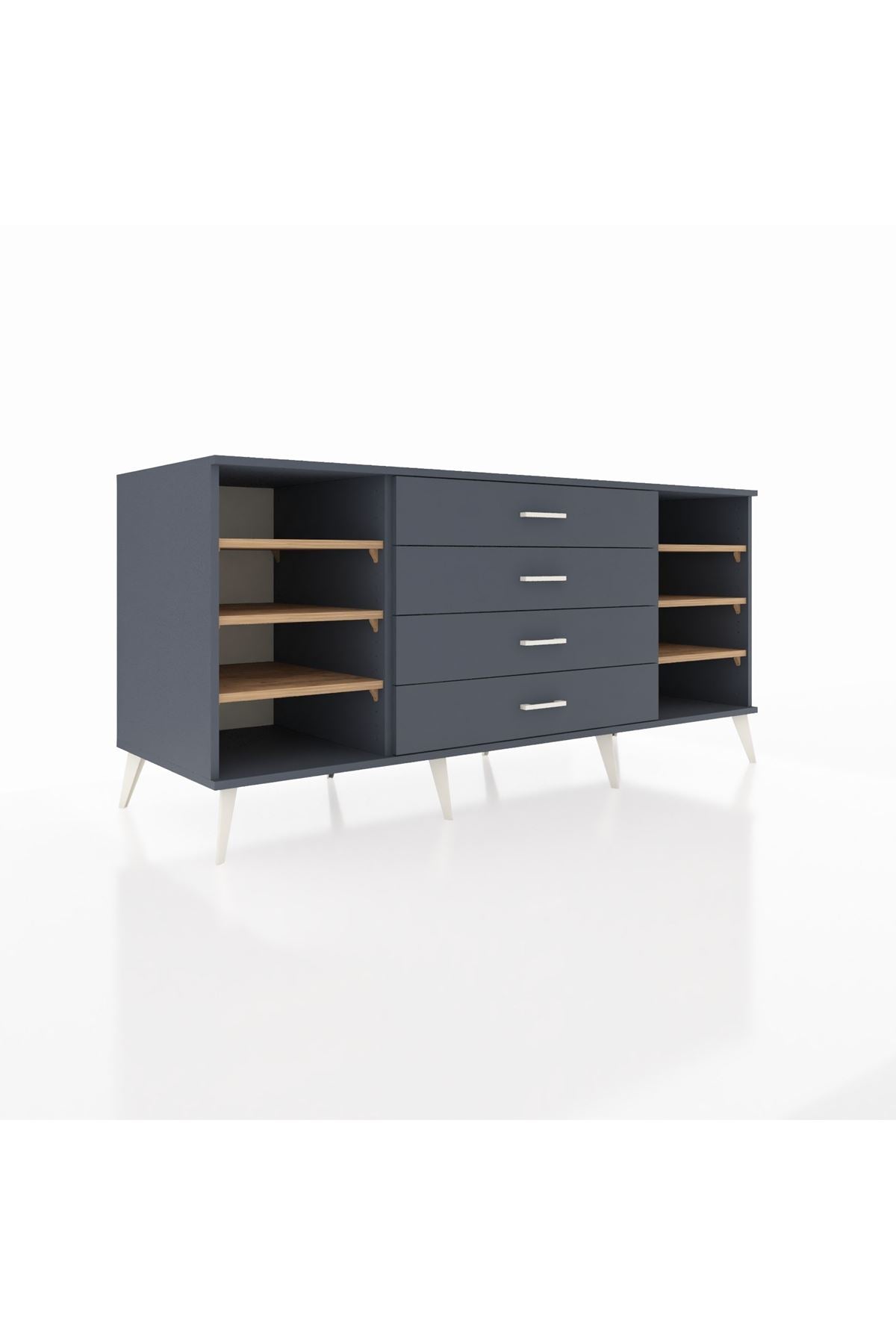 Kronos Konsol 6 Raflı 4 Çekmeceli 176x59x83 - S610M045V11C