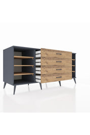 Kronos Konsol 6 Raflı 4 Çekmeceli 176x59x83 - S610M045V12C
