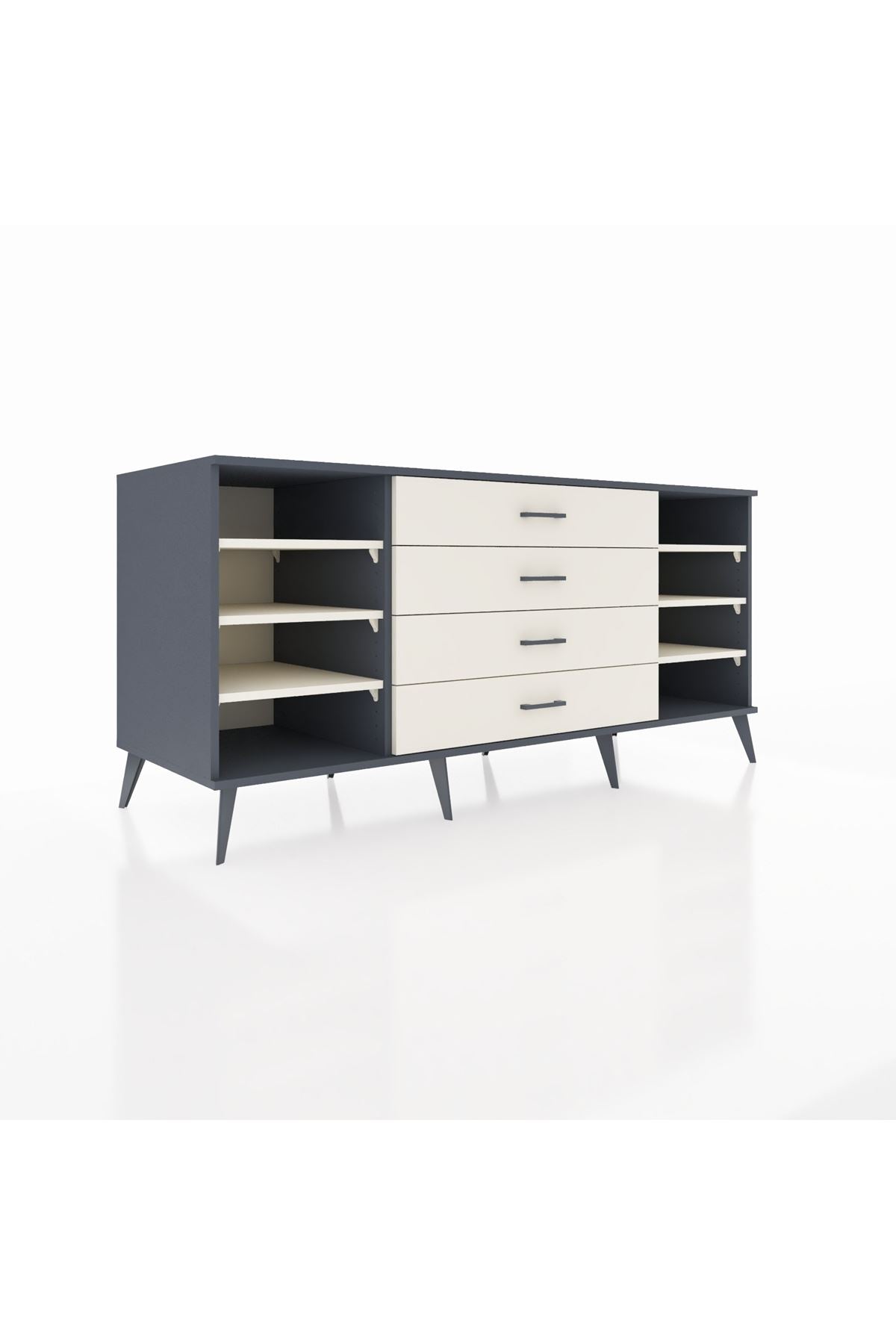 Kronos Konsol 6 Raflı 4 Çekmeceli 176x59x83 - S610M045V13C
