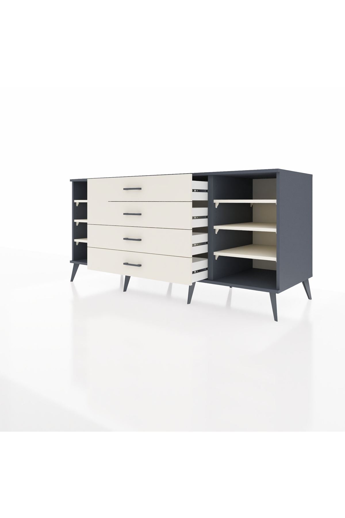 Kronos Konsol 6 Raflı 4 Çekmeceli 176x59x83 - S610M045V13C