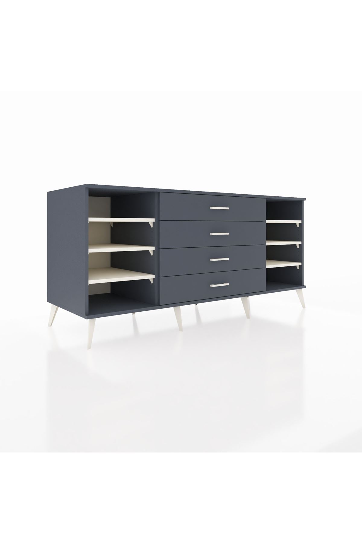 Kronos Konsol 6 Raflı 4 Çekmeceli 176x59x83 - S610M045V14C
