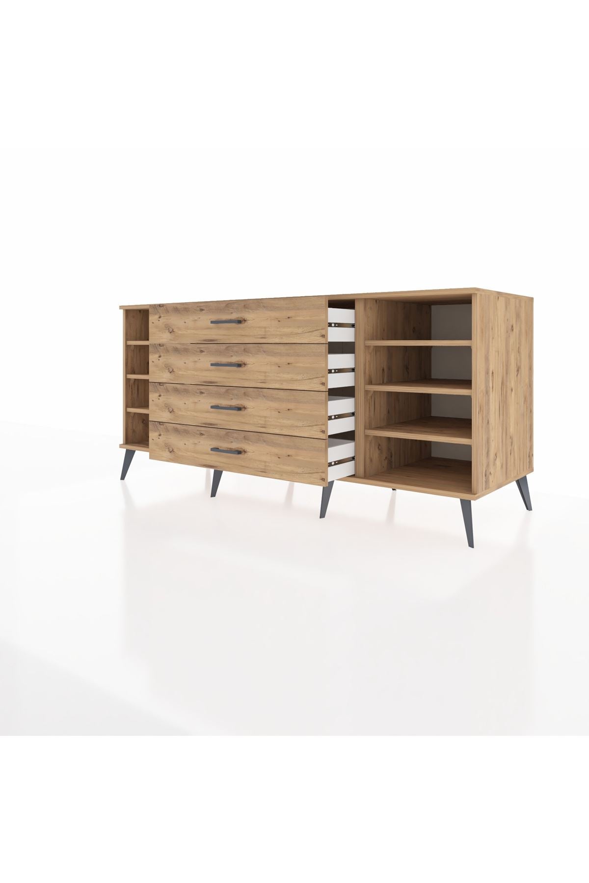 Kronos Konsol 6 Raflı 4 Çekmeceli 176x59x83 - S610M045V21C