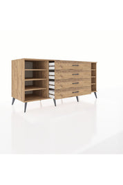 Kronos Konsol 6 Raflı 4 Çekmeceli 176x59x83 - S610M045V21C