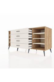 Kronos Konsol 6 Raflı 4 Çekmeceli 176x59x83 - S610M045V22C