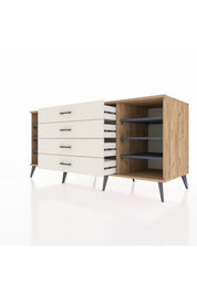 Kronos Konsol 6 Raflı 4 Çekmeceli 176x59x83 - S610M045V25C