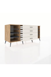 Kronos Konsol 6 Raflı 4 Çekmeceli 176x59x83 - S610M045V25C