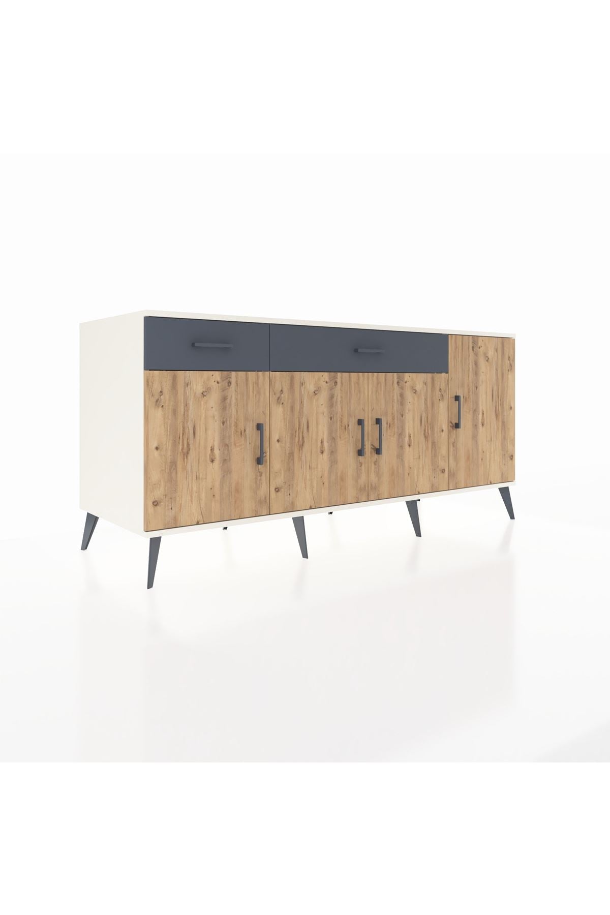 Kronos Konsol 5 Raflı 2 Çekmeceli 4 Kapaklı 176x59x83 - S610M046V02C