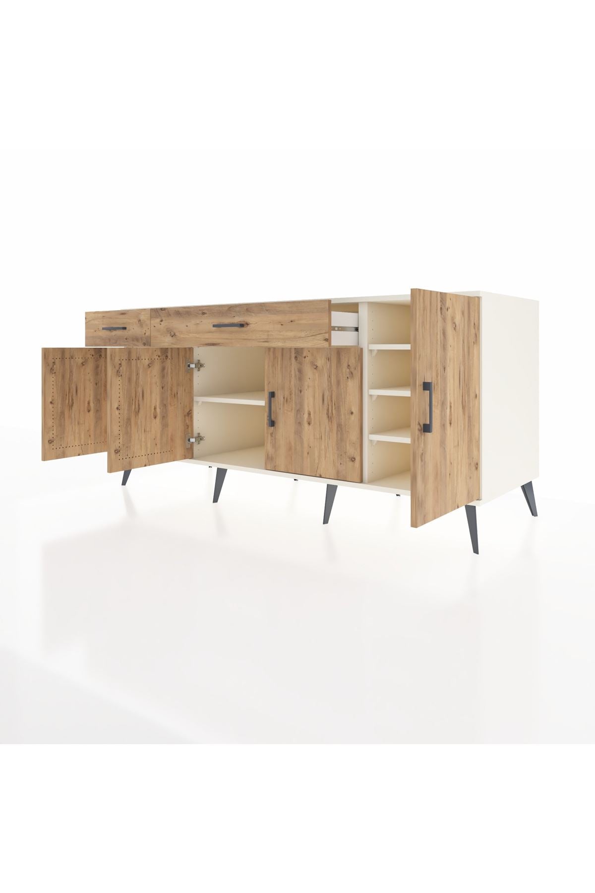 Kronos Konsol 5 Raflı 2 Çekmeceli 4 Kapaklı 176x59x83 - S610M046V03C