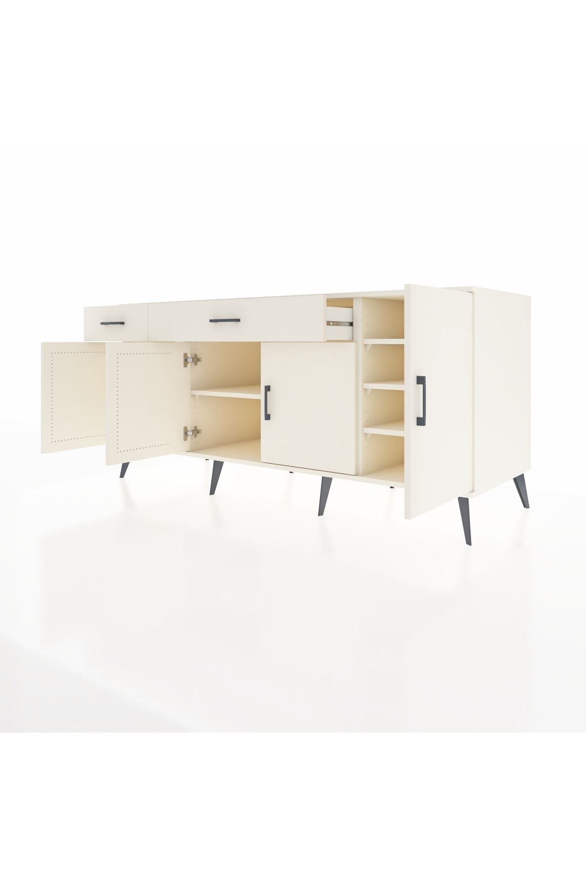 Kronos Konsol 5 Raflı 2 Çekmeceli 4 Kapaklı 176x59x83 - S610M046V04C
