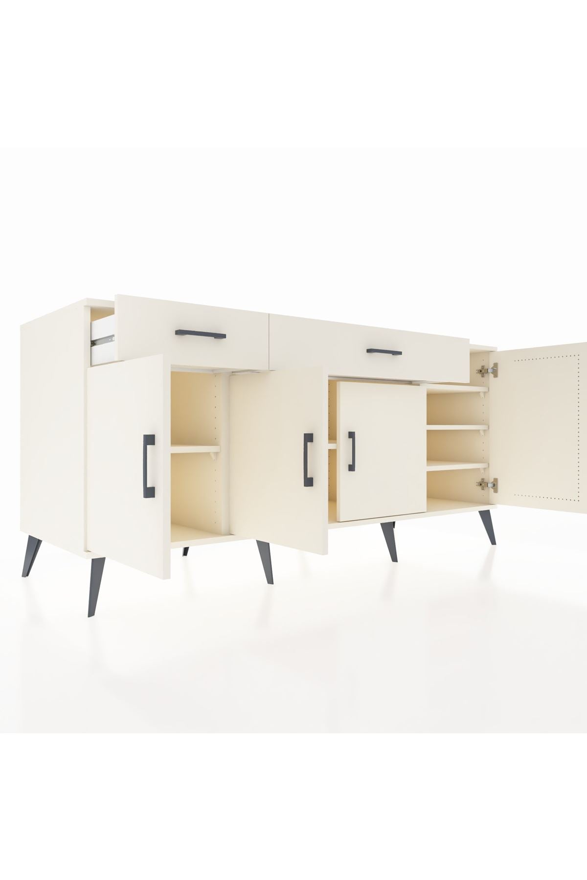 Kronos Konsol 5 Raflı 2 Çekmeceli 4 Kapaklı 176x59x83 - S610M046V04C