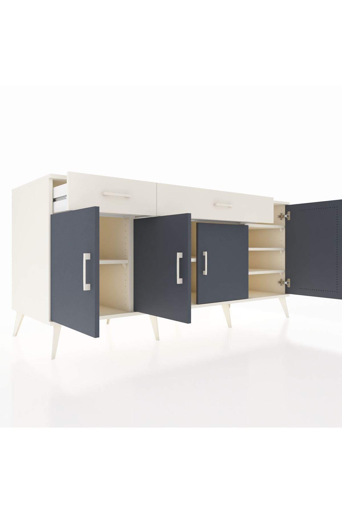 Kronos Konsol 5 Raflı 2 Çekmeceli 4 Kapaklı 176x59x83 - S610M046V07C
