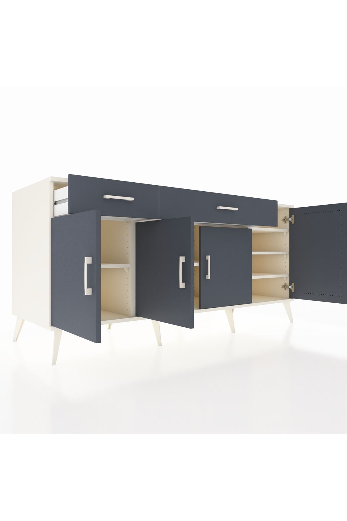 Kronos Konsol 5 Raflı 2 Çekmeceli 4 Kapaklı 176x59x83 - S610M046V08C