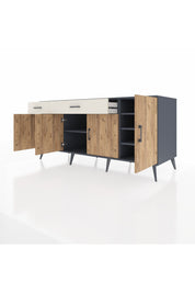 Kronos Konsol 5 Raflı 2 Çekmeceli 4 Kapaklı 176x59x83 - S610M046V10C
