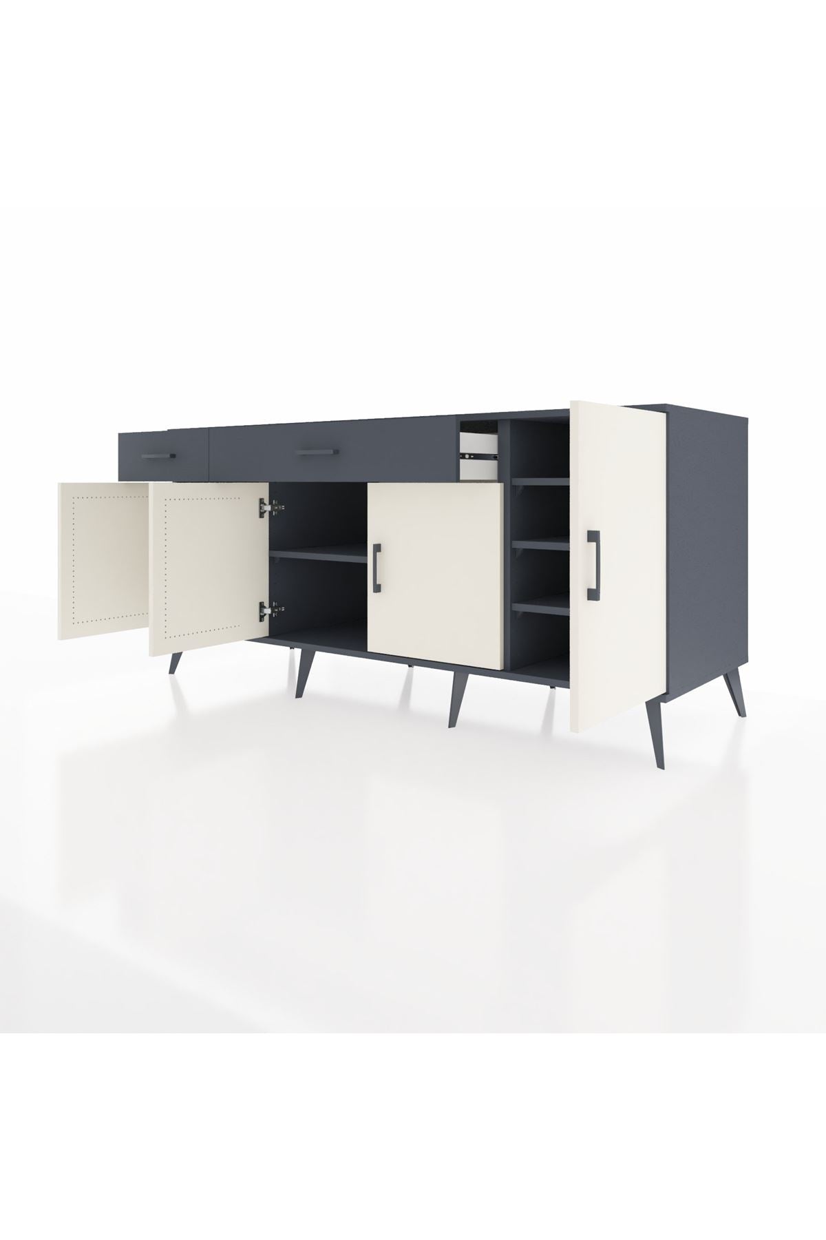 Kronos Konsol 5 Raflı 2 Çekmeceli 4 Kapaklı 176x59x83 - S610M046V14C