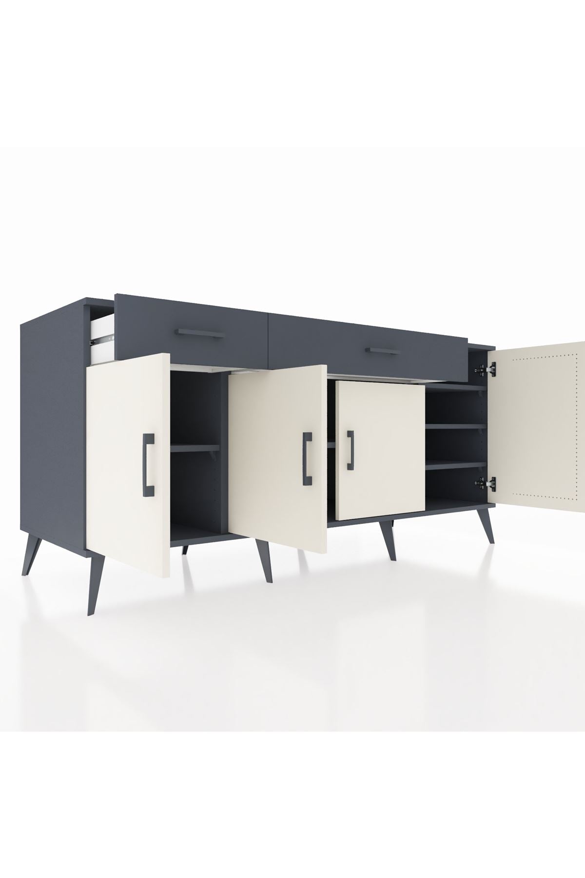 Kronos Konsol 5 Raflı 2 Çekmeceli 4 Kapaklı 176x59x83 - S610M046V14C