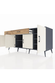 Kronos Konsol 5 Raflı 2 Çekmeceli 4 Kapaklı 176x59x83 - S610M046V15C
