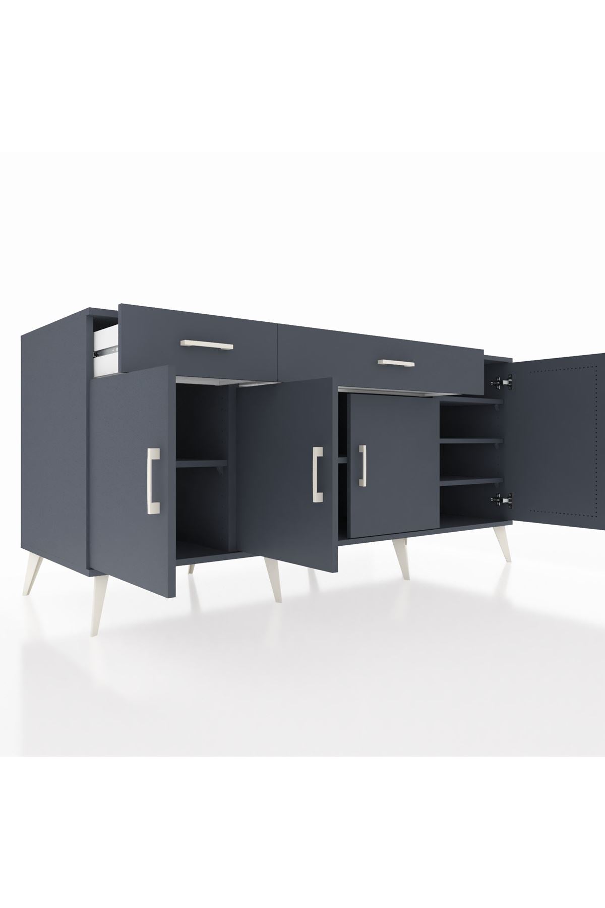 Kronos Konsol 5 Raflı 2 Çekmeceli 4 Kapaklı 176x59x83 - S610M046V17C