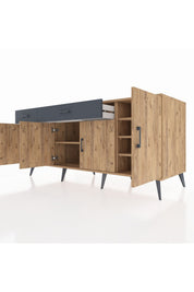 Kronos Konsol 5 Raflı 2 Çekmeceli 4 Kapaklı 176x59x83 - S610M046V20C