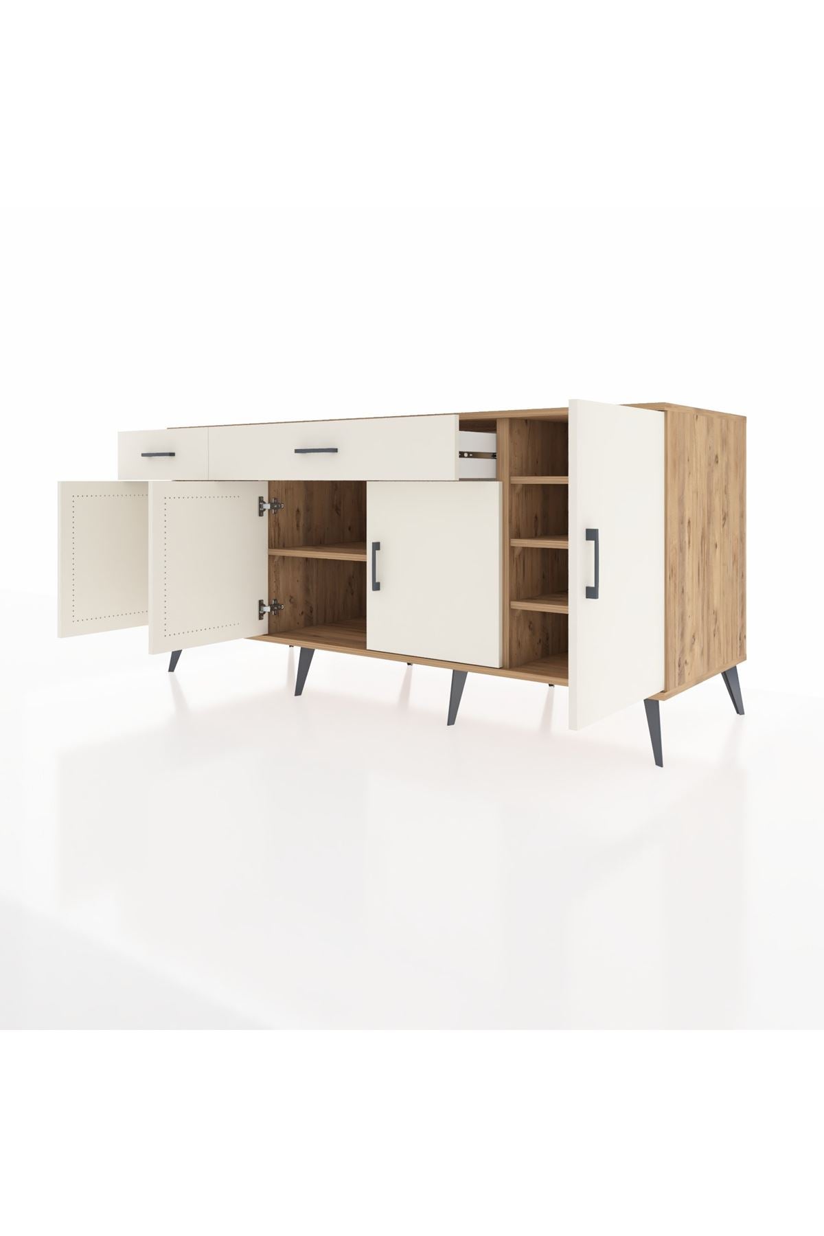 Kronos Konsol 5 Raflı 2 Çekmeceli 4 Kapaklı 176x59x83 - S610M046V22C