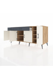 Kronos Konsol 5 Raflı 2 Çekmeceli 4 Kapaklı 176x59x83 - S610M046V23C