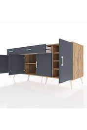 Kronos Konsol 5 Raflı 2 Çekmeceli 4 Kapaklı 176x59x83 - S610M046V26C