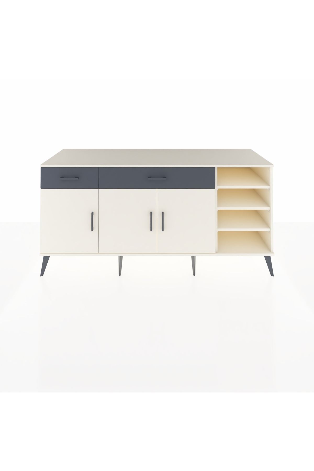 Kronos Konsol 5 Raflı 2 Çekmeceli 3 Kapaklı 176x59x83 - S610M047V05C