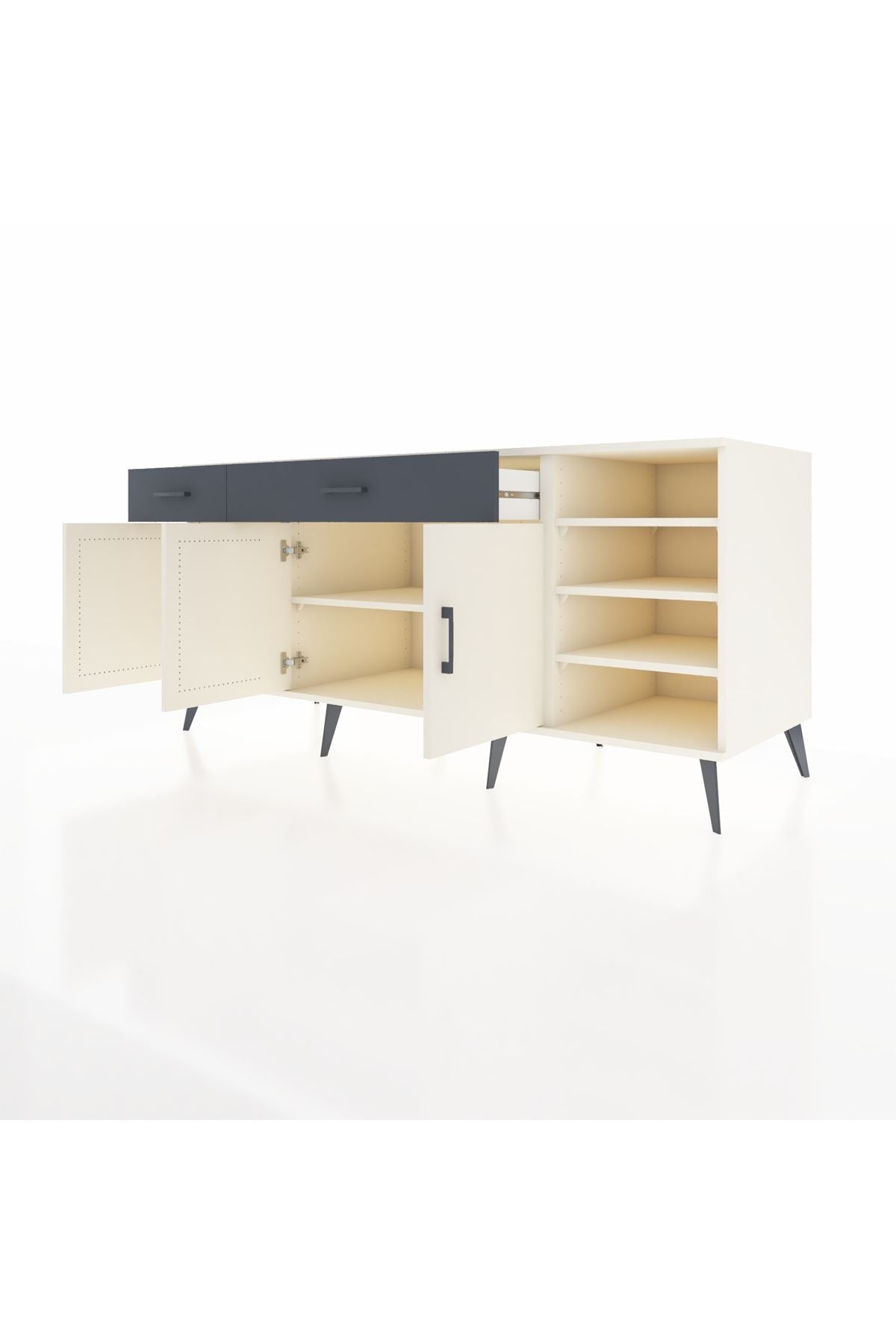 Kronos Konsol 5 Raflı 2 Çekmeceli 3 Kapaklı 176x59x83 - S610M047V05C