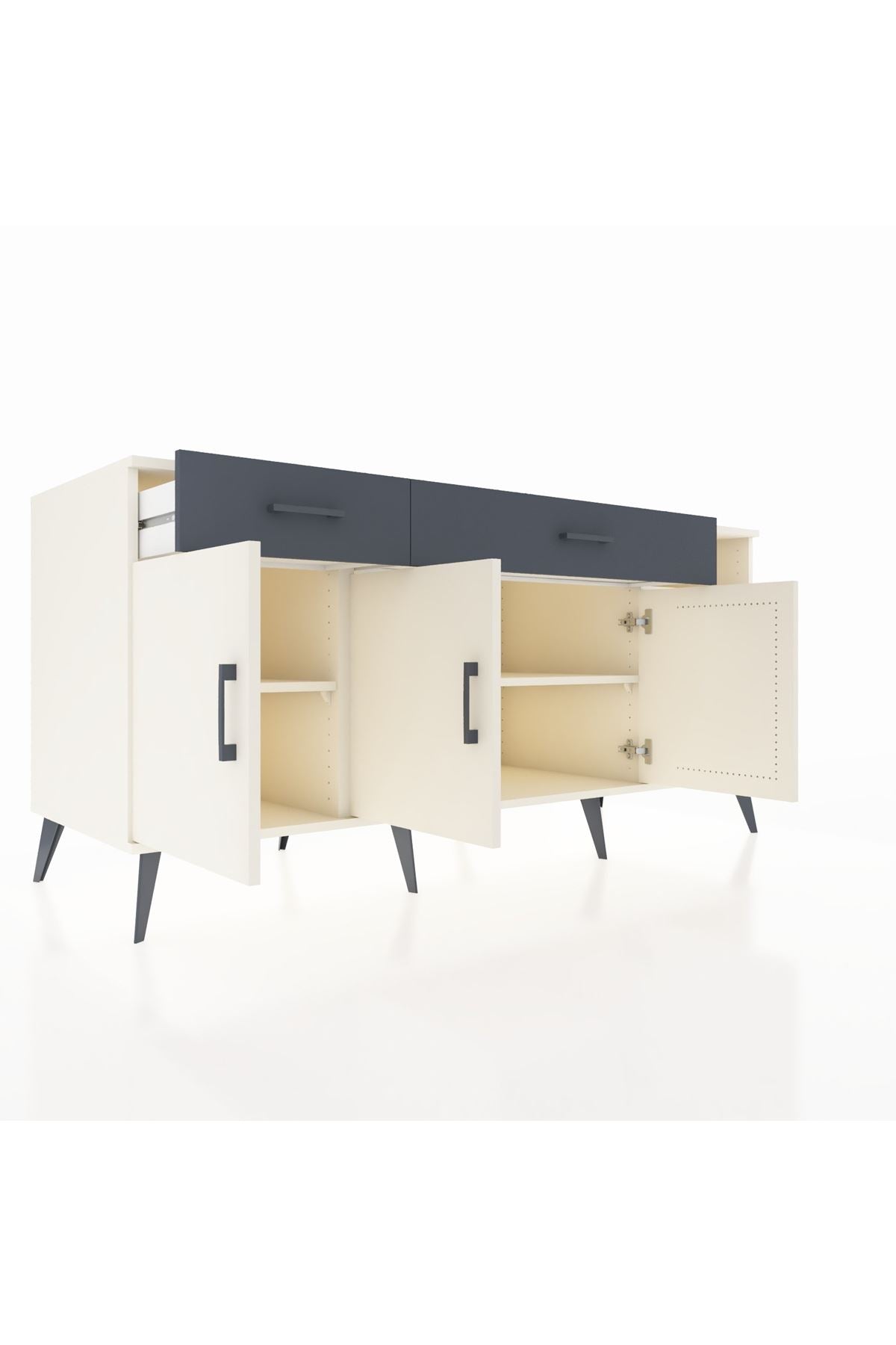 Kronos Konsol 5 Raflı 2 Çekmeceli 3 Kapaklı 176x59x83 - S610M047V05C