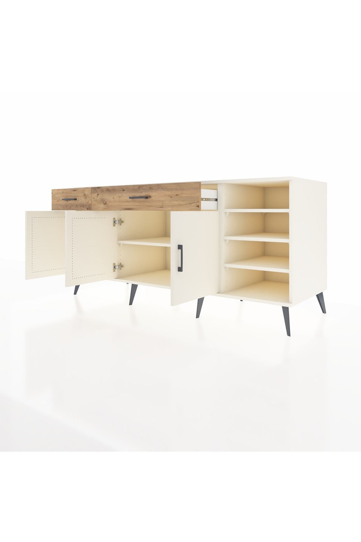 Kronos Konsol 5 Raflı 2 Çekmeceli 3 Kapaklı 176x59x83 - S610M047V06C