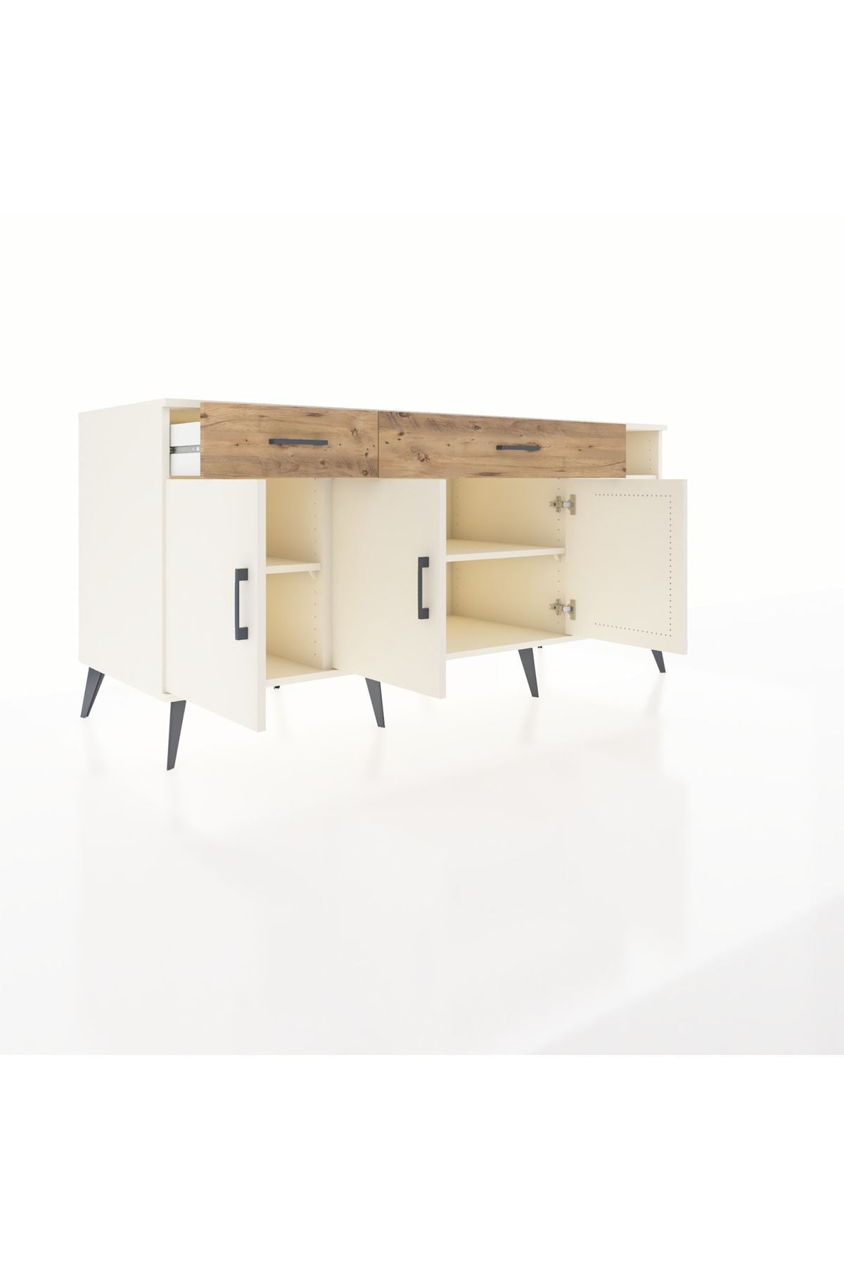 Kronos Konsol 5 Raflı 2 Çekmeceli 3 Kapaklı 176x59x83 - S610M047V06C