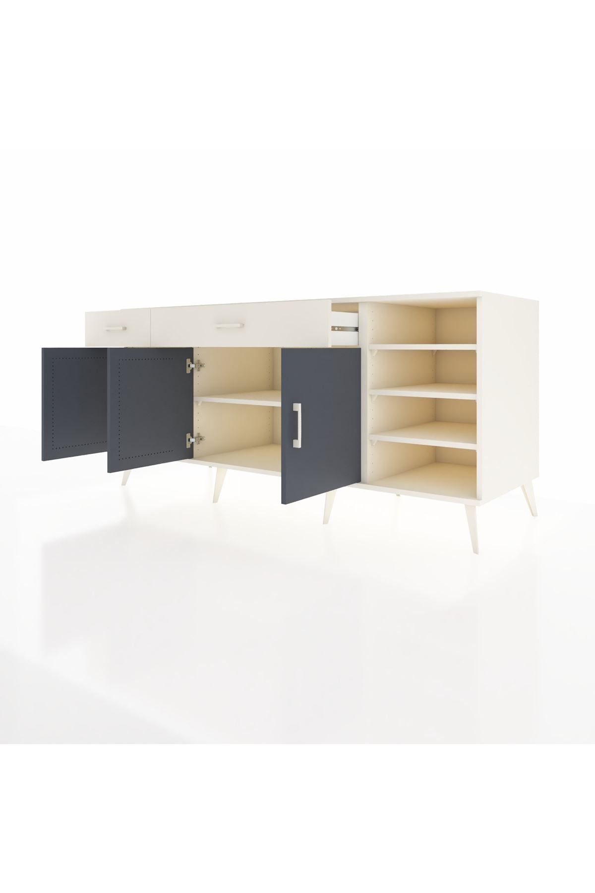 Kronos Konsol 5 Raflı 2 Çekmeceli 3 Kapaklı 176x59x83 - S610M047V07C