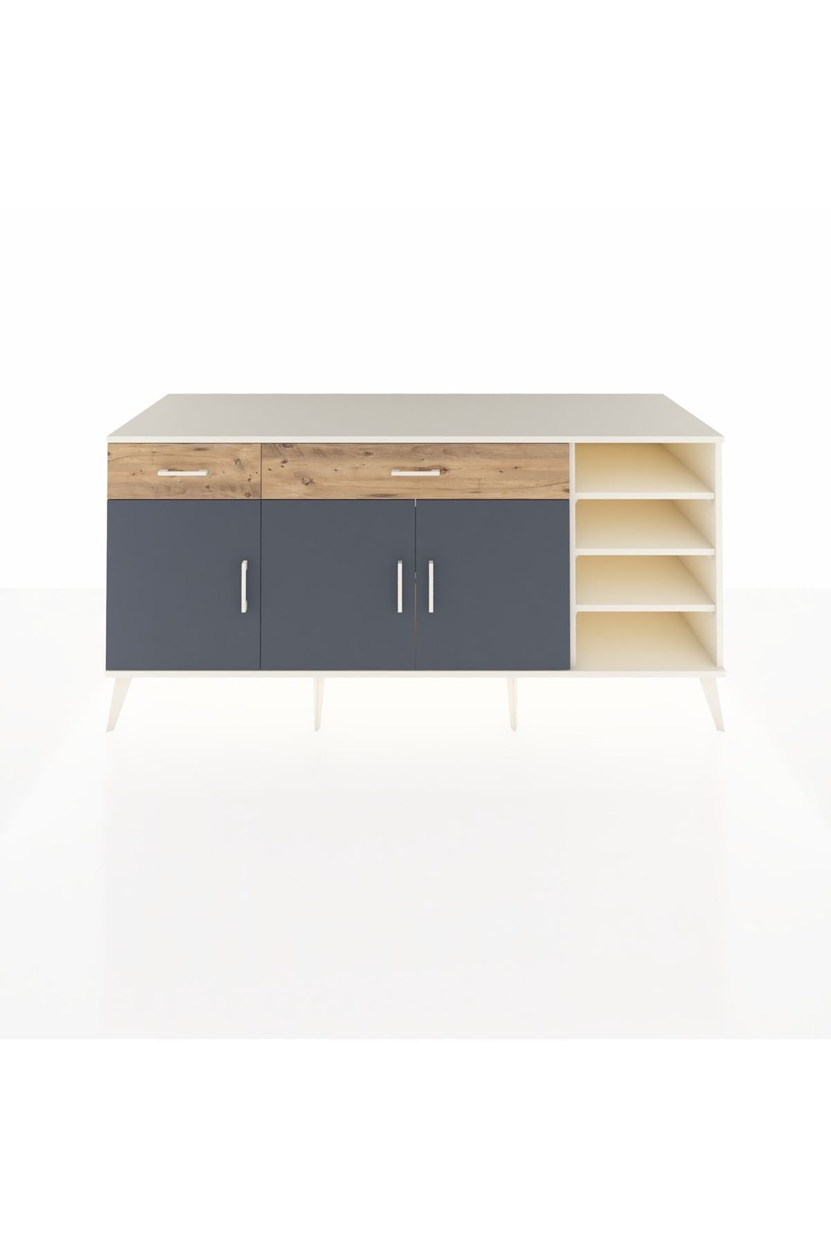 Kronos Konsol 5 Raflı 2 Çekmeceli 3 Kapaklı 176x59x83 - S610M047V09C