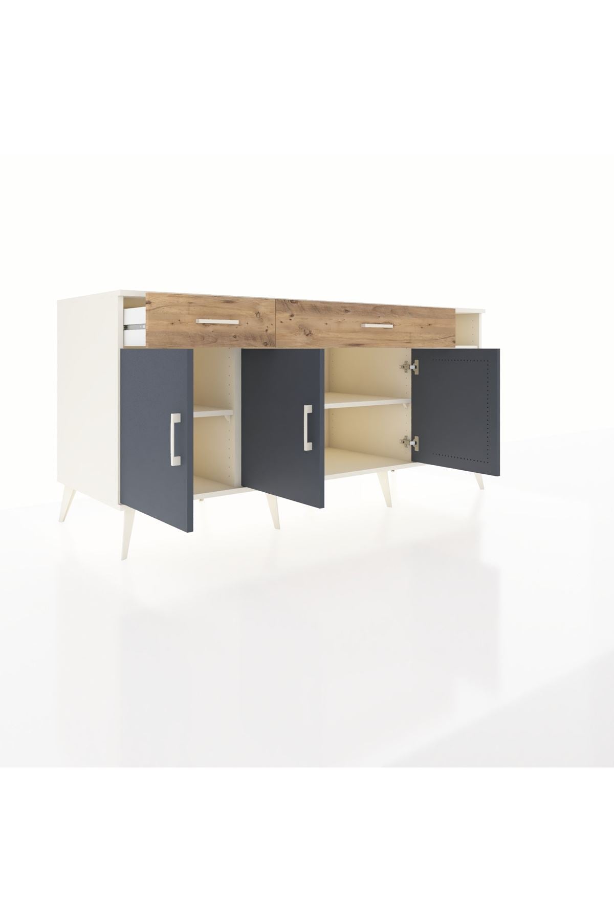 Kronos Konsol 5 Raflı 2 Çekmeceli 3 Kapaklı 176x59x83 - S610M047V09C